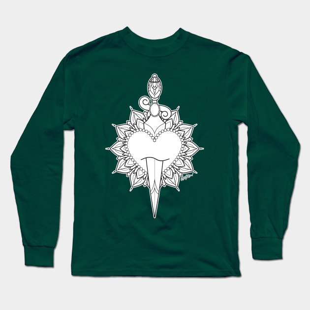 Dagger Heart Long Sleeve T-Shirt by holly_astral